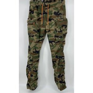 Smoke Rise Pants Mens XL Woodland Camo Cargo Utility Nylon Tall Outdoor Hunting